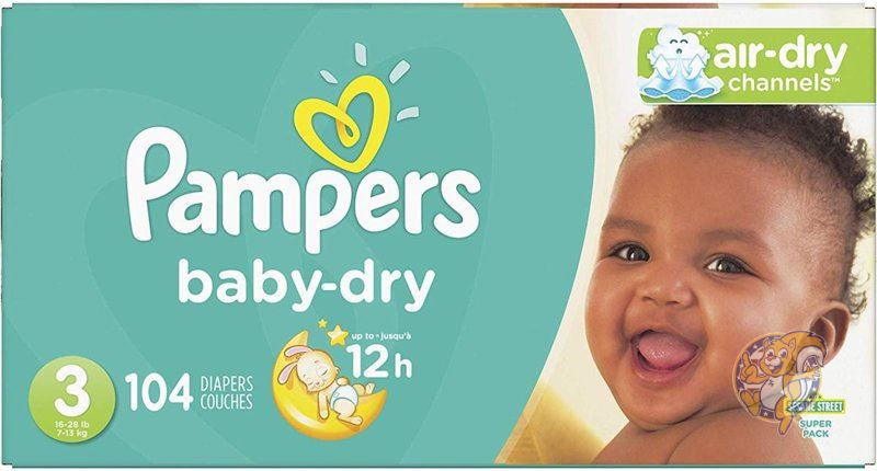 パンパース ベビーおむつ Pampers 新生児 サイズ3 テープタイプ 104枚入 ベビードライ