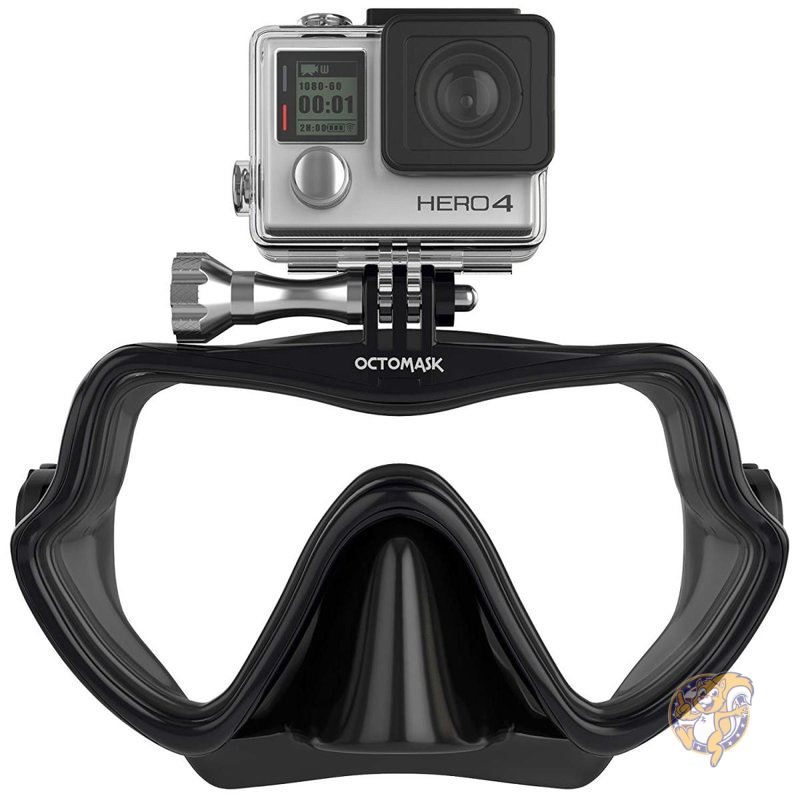 オクトマスク Octomask フレームレス GoPro Hero 3+ 互換 スキューバ マスク ブラック ゴープロ ヒーロー 並行輸入 送料無料