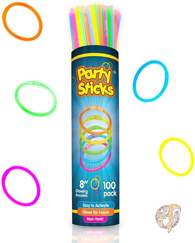 パーティースティックス グロースティック 8色 100本セット PartySticks ペンライト 送料無料