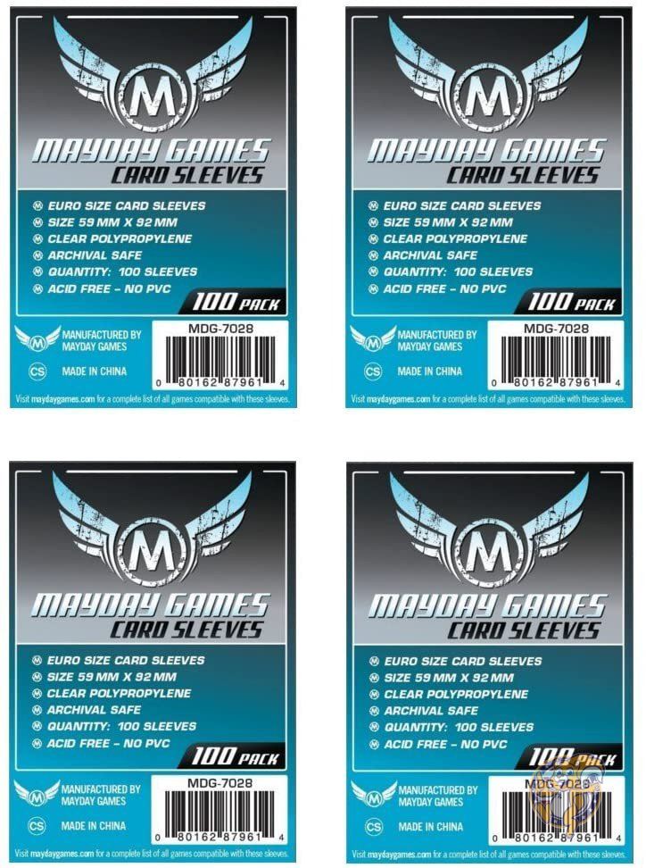 カードスリーブ400枚セット Mayday Games ユーロゲームサイズ 7028 送料無料