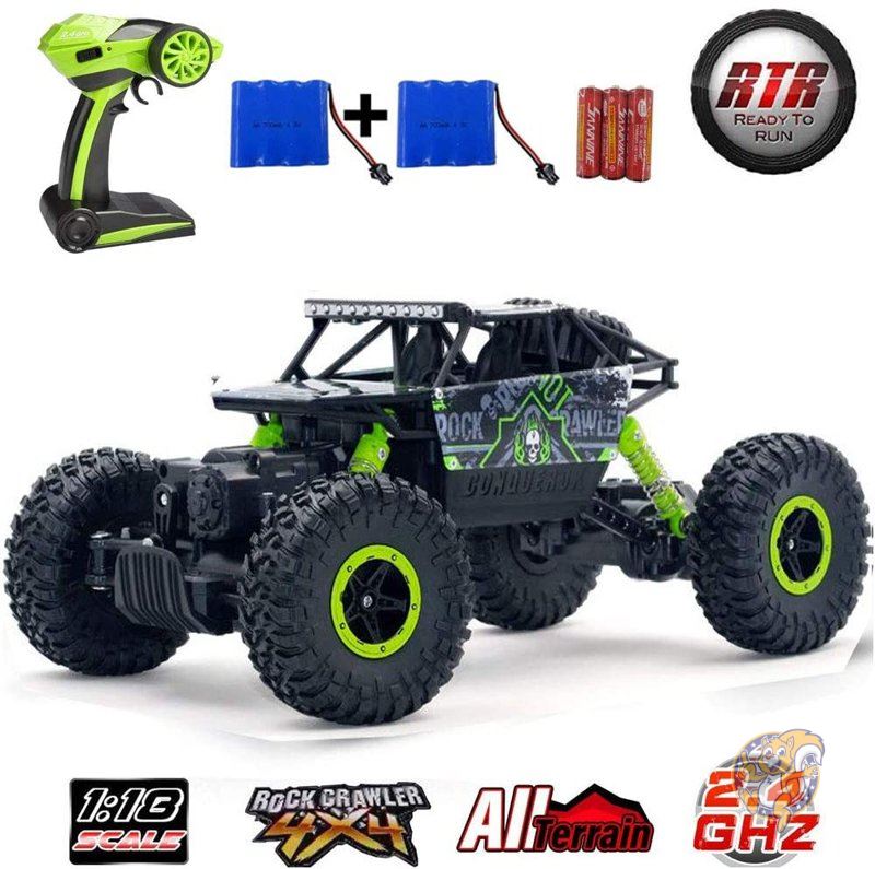 4WD リモコン操作 オフロード車 1/18 スケール SZJJX RC ラジコンカー グリーン 送料無料