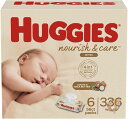 HUGGIES おしりふき　ハギーズ ベビーワイプ HUGGIES ナリッシュ＆ケア ココア シアバター 6パック 336枚入り 送料無料