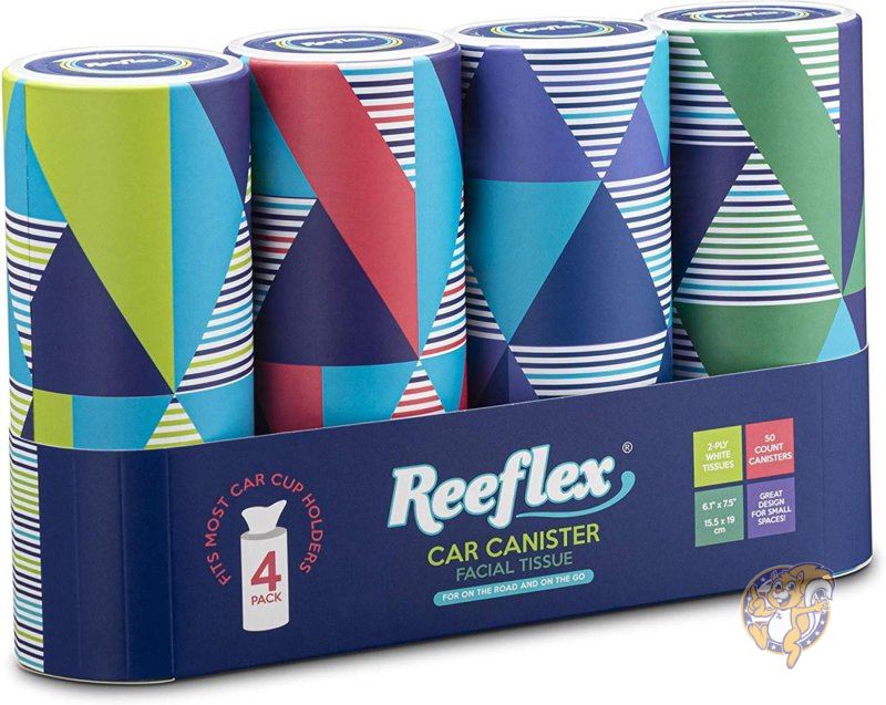 Reeflex ティッシュ パーフェクトフィット 4箱入り 200枚入 ソフト 耐久性 筒形　ボック ...