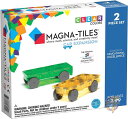 マグナタイルズ カーエクスパンションセット 2ピース Magna-Tiles 磁石パズル 車輪台 送料無料