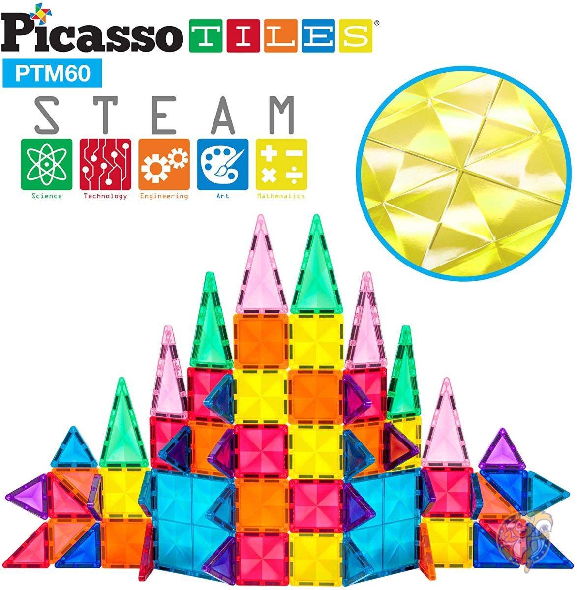 ピカソタイルズ マグネットブロック ミニダイヤモンドシリーズ 60ピース PicassoTiles 送料無料