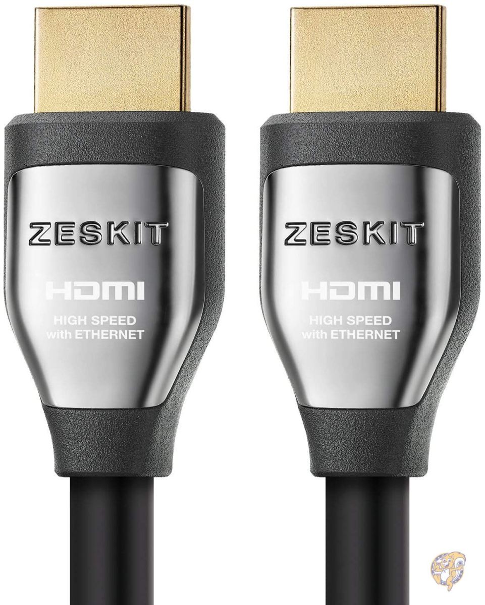 楽天アメリカ輸入ランド4K HDR HDMIケーブル（50cm 2本パック） Zeskit Cinema Plus 28AWG （4K 60Hz 4:4:4 HDCP 2.2） 22.28 Gbps HDMI 2.0を超える Xbox PS4 Pro nVidia AMD Apple TV 4K 送料無料