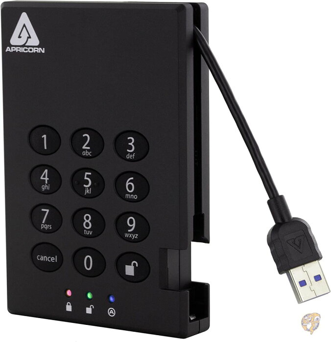 (256-Bit 1 TB) - Apricorn Aegis Padlock 1 TB USB 3.0 256-bit AES XTS Hardware Encrypted Portable External Hard Drive (A25-3PL256-1000)