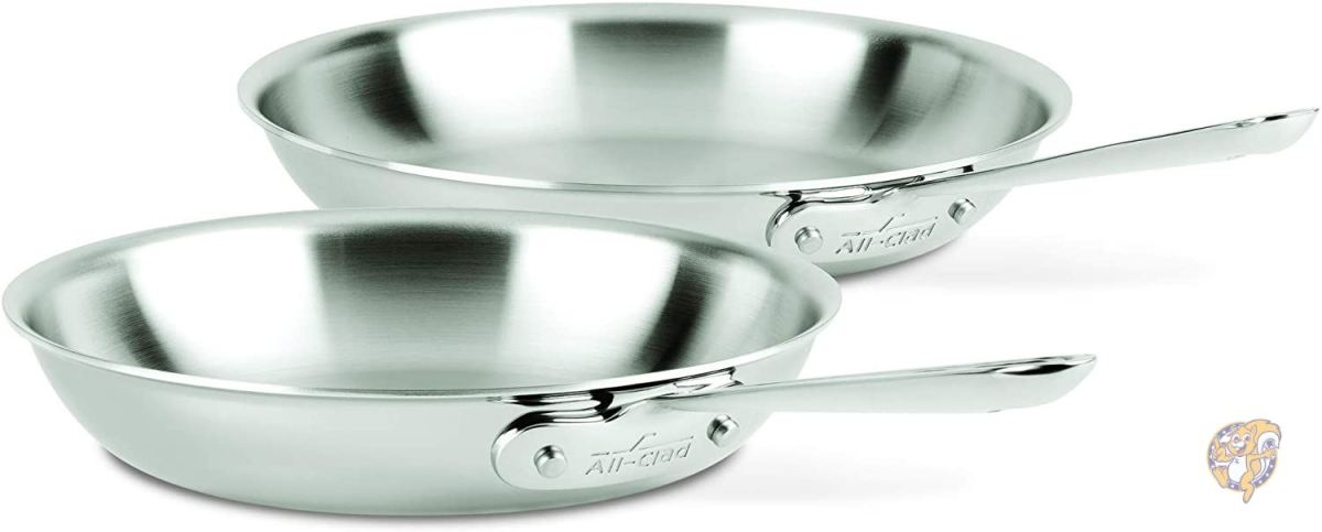 楽天アメリカ輸入ランドAll-Clad D3 Stainless Steel Frying Pan Set, 10 & 12 Inch, Silver 141［並行輸入］ 送料無料