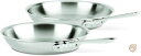 All-Clad D3 Stainless Steel Frying Pan Set, 10 12 Inch, Silver 141［並行輸入］ 送料無料