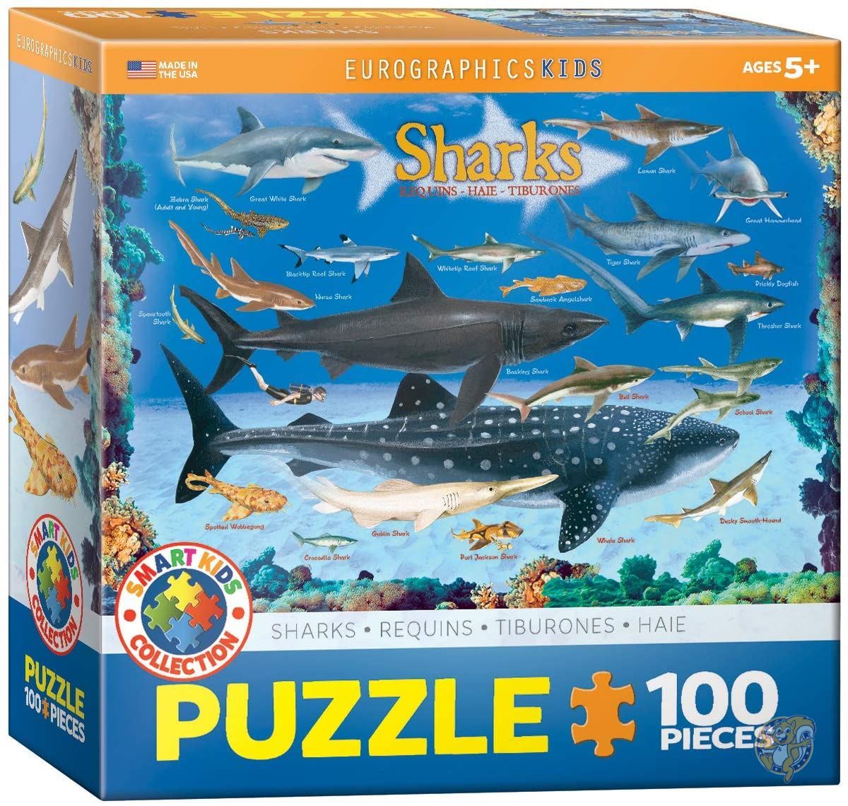 Sharks 100 Pieces Eurographics Kids 5+ 