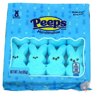 Peep Peeps ピープス イースター マシュマロ 青 うさぎ ブルー バニー 8個×1袋 グルテンフリー キャンディ 85 g ピープスマシュマロ　Peepsマシュマロ　お菓子デコレーション　ウサギお菓子　アメリカ輸入お菓子　海外お菓子　アメリカお菓子　ギフト 送料無料