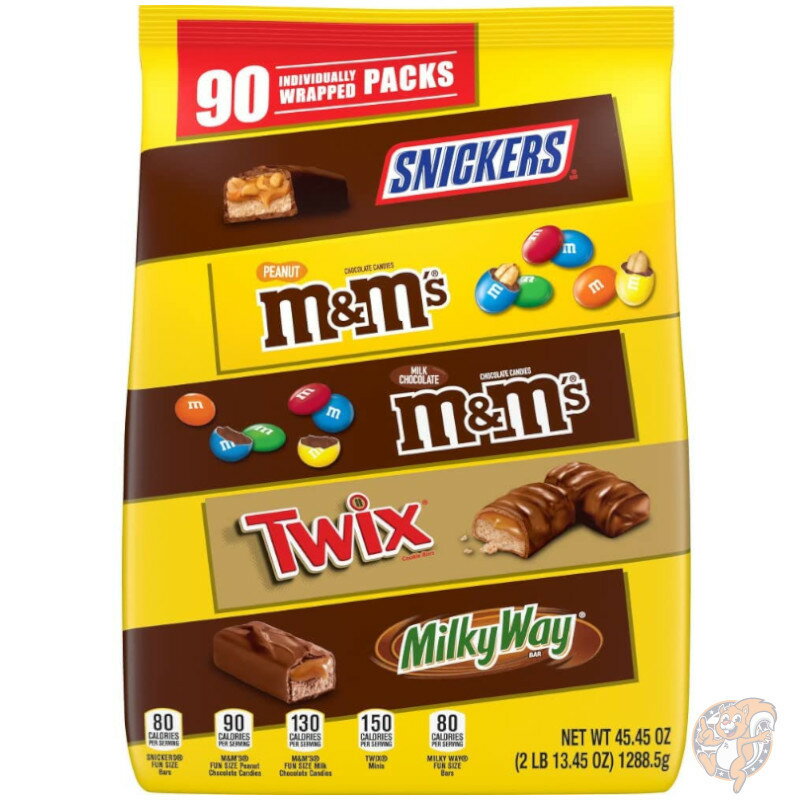 MARS `R[g p[eB oGeB lߍ킹 90 SNICKERS M&M'S Milk Chocolate Ȃ