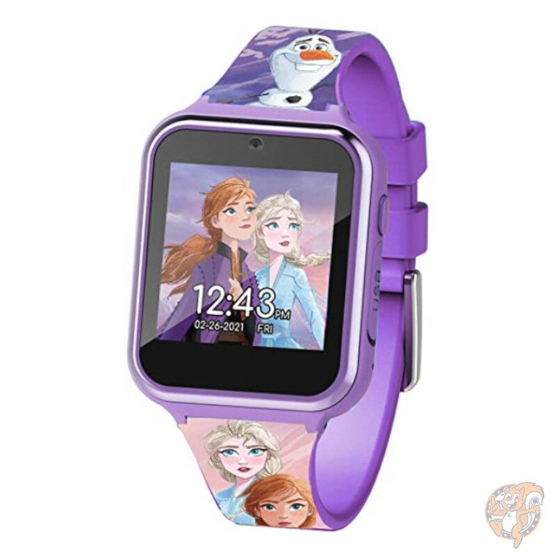 Disney ディズニー アナ雪 タッチスクリーン スマートウォッチ カメラ 腕時計 Frozen Purple 紫 送料無料