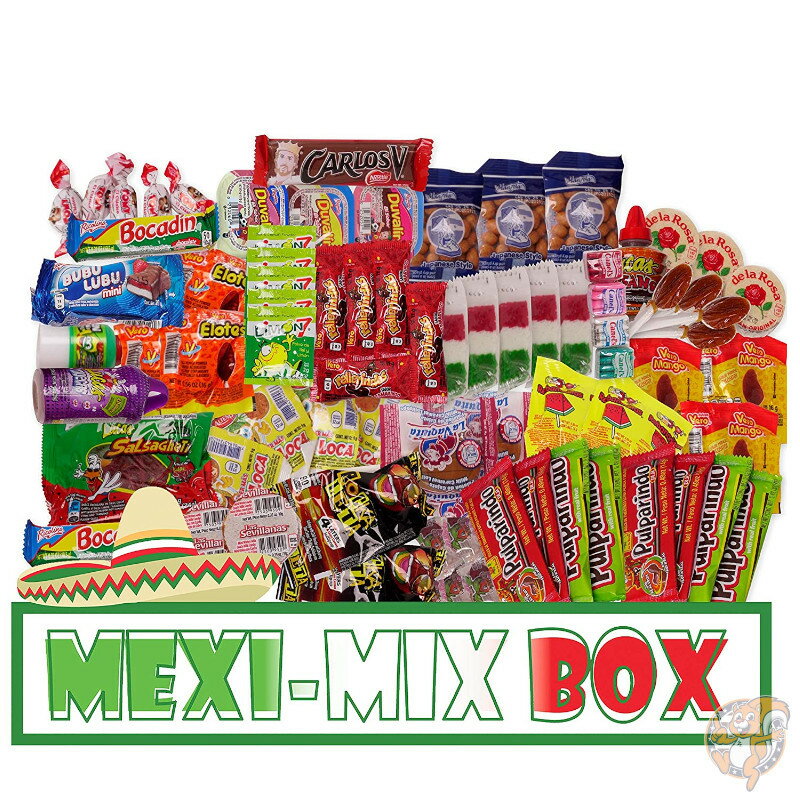 メキシコのお菓子詰め合わせ Mexico Mexi-Mix Box メキシコキャンディー 個包装 アソート 86個入り ス..