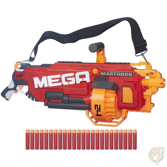 ナーフ N-ストライク メガマストドンブラスター メガダーツ24本付き Nerf エアガン NERFガン ナーフガン 本格シューティング アメリカ輸入おもちゃ 送料無料