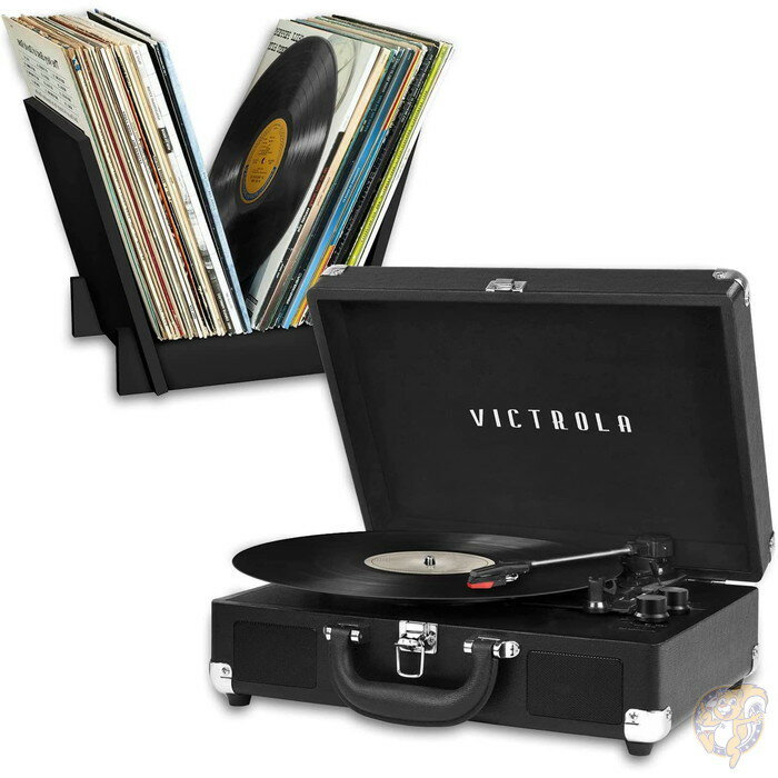 Victrola ジャーニー + Bluetooth スーツケース レコード プレーヤー レコードスタンド付き 送料無料