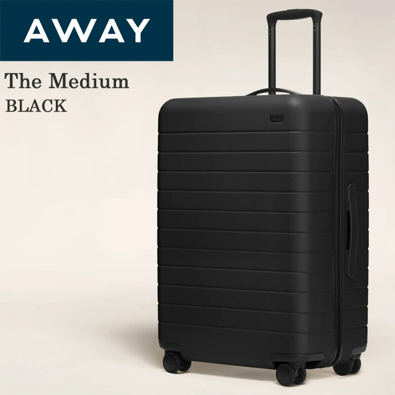 AWAY スーツーケース The Medium ミディアム BLACK 黒 アウェイ キャリーケース 軽量スーツケース 送料無料