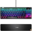 SteelSeries ゲーミングキーボード テンキーレス 赤軸 有線 英語配列 有機ELディスプレイ搭載 Apex 7 TKL US Red 送料無料 2