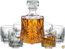 Barware Bundle - 7 Piece Decanter & Whisky Glasses, Elegant Whiskey 送料無料