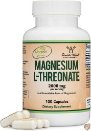 Double Wood Supplements マグネシウムLトレオネートカプセル（Magtein） - 高吸収サプリメント - 送料無料