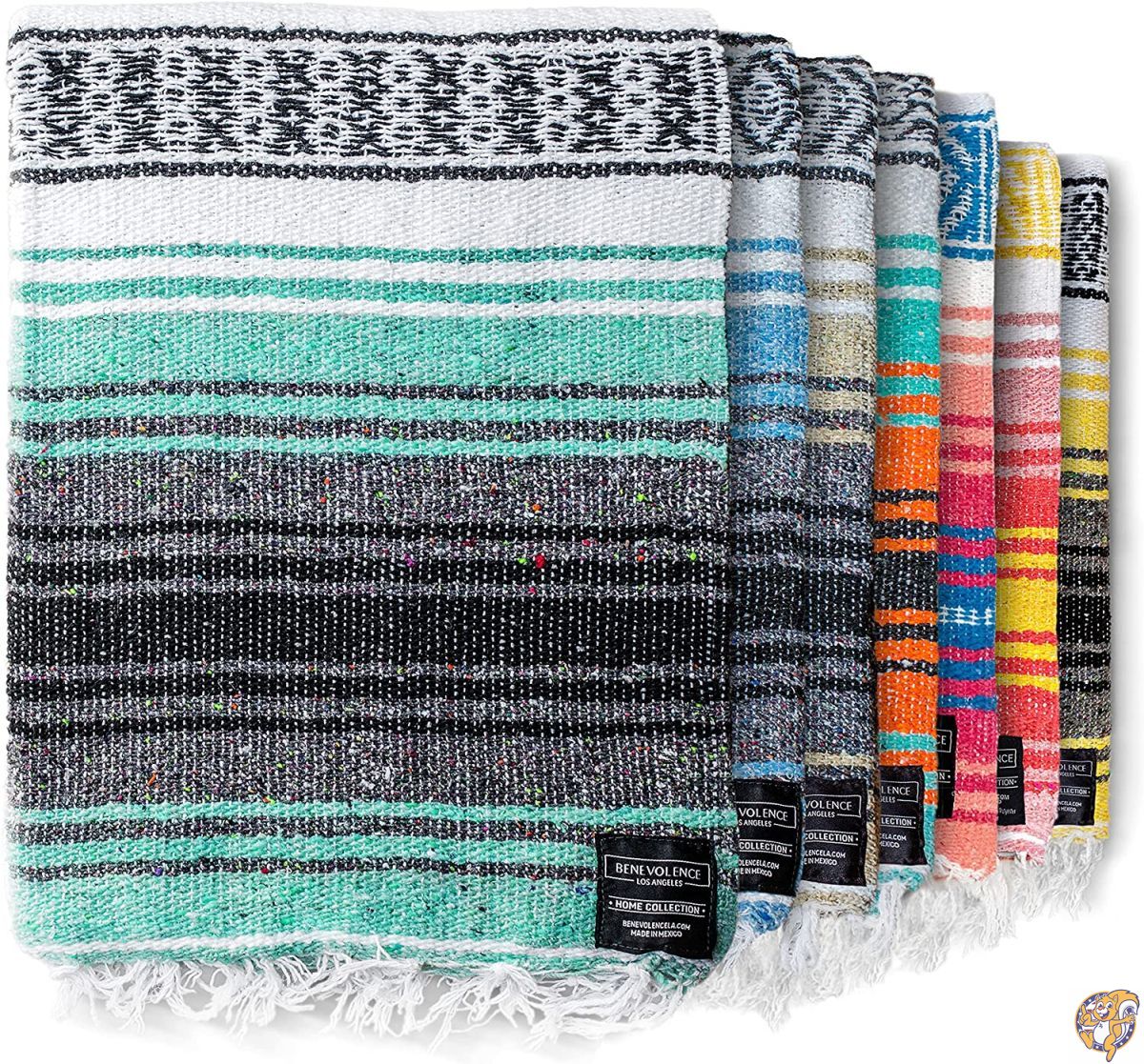 Mexican blanket Authentic Falsa Thick Soft WovenアクリルSerape forヨガまたはas 送料無料