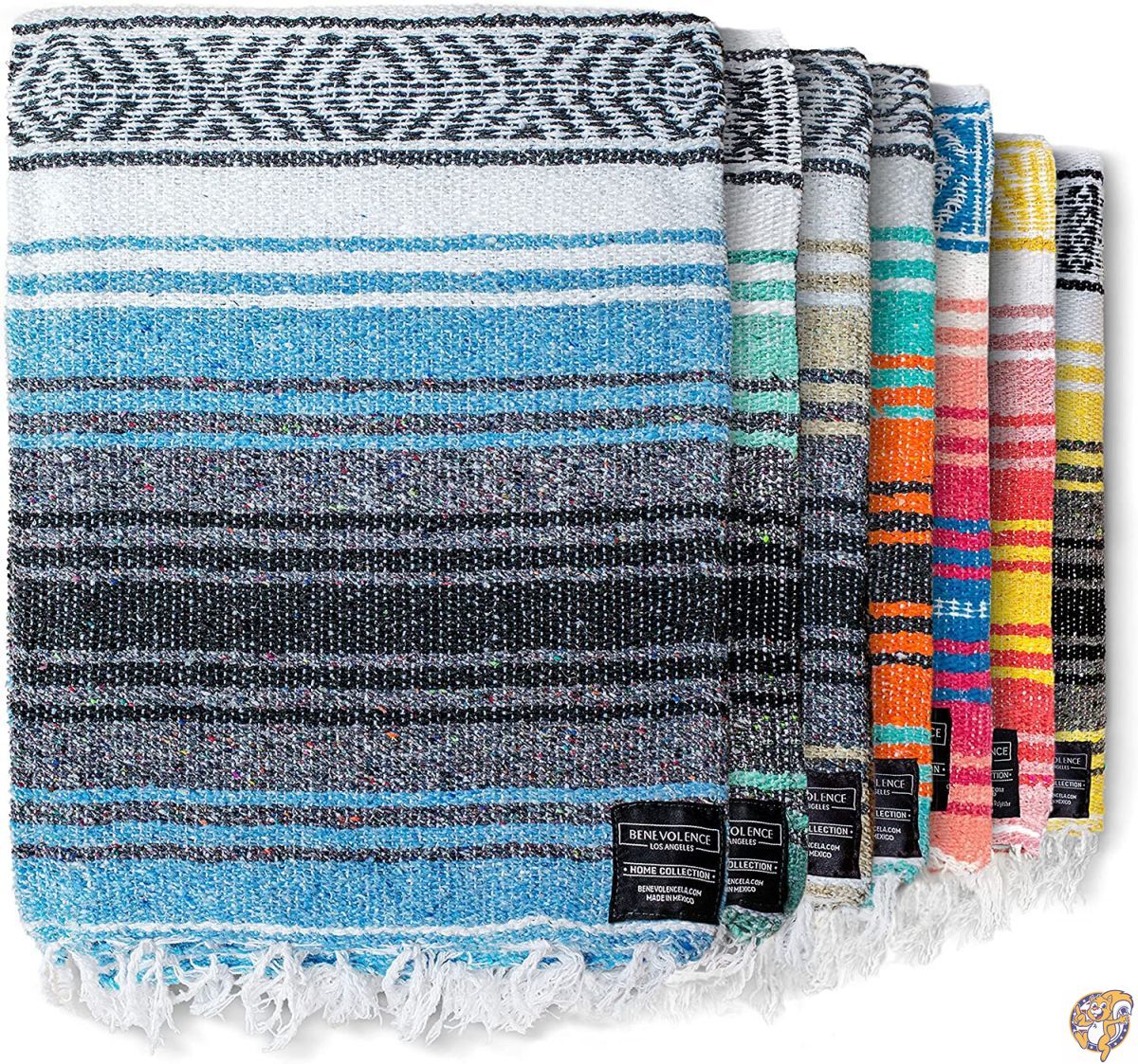 Mexican blanket Authentic Falsa Thick Soft WovenアクリルSerape forヨガまたはas 送料無料
