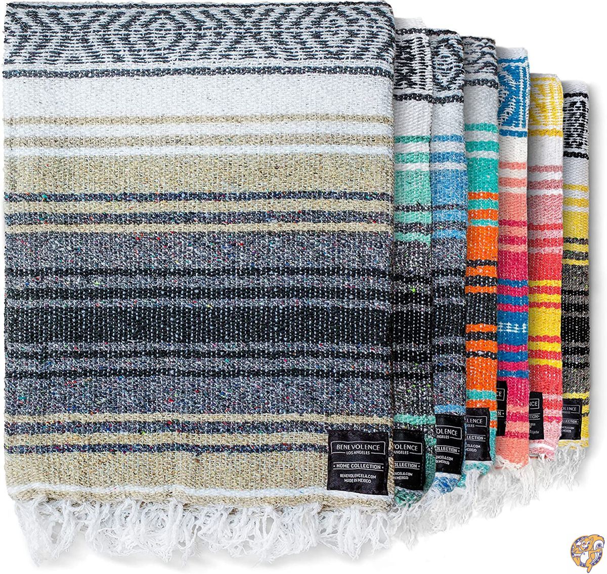 Mexican blanket Authentic Falsa Thick Soft WovenアクリルSerape forヨガまたはas 送料無料