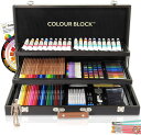 (181 pc All Media Wooden Case Set) - COLOUR BLOCK Deluxe 181 Piece Mixed 