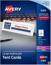 Avery 5309 Tent Cards White 3-1/2 x 11 1 Card/Sheet 50 Cards per Box 送料無料