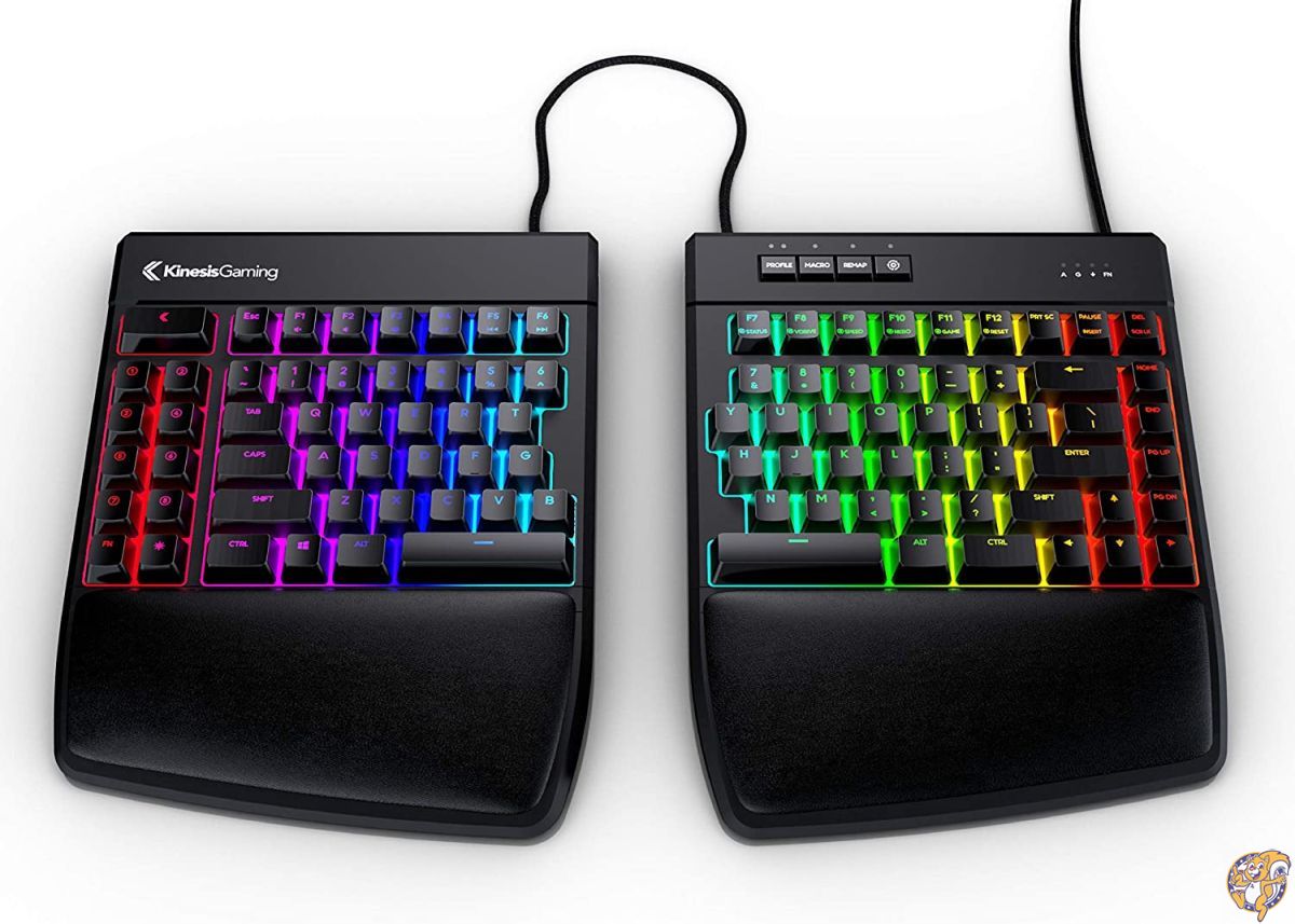 KINESIS Gaming Freestyle Edge RGB Split Mechanical Keyboard (MX Red) 送料無料