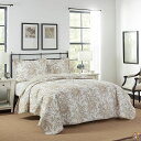 Laura Ashley Bedford Cotton Reversible Quilt, Full/Queen, Mocha [並行輸入品] 送料無料 3