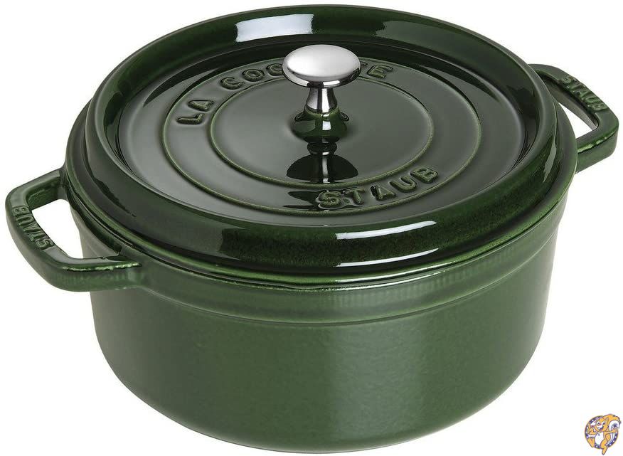 【9/4〜9/11 限定 最大500円off】[ストウブ] staub ピコ ココット ラウンド 24cm バジルグリーン 鍋 [並行輸入品]