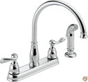 (Chrome) - Delta 21996LF Kitchen Windemere Faucet Double Handle ;Chrome 