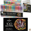 Castle Art Supplies ジェルペン100本セット ケース付き 大人または初心者の方に 塗り絵 スクラップブック ライティングに最適 送料無料