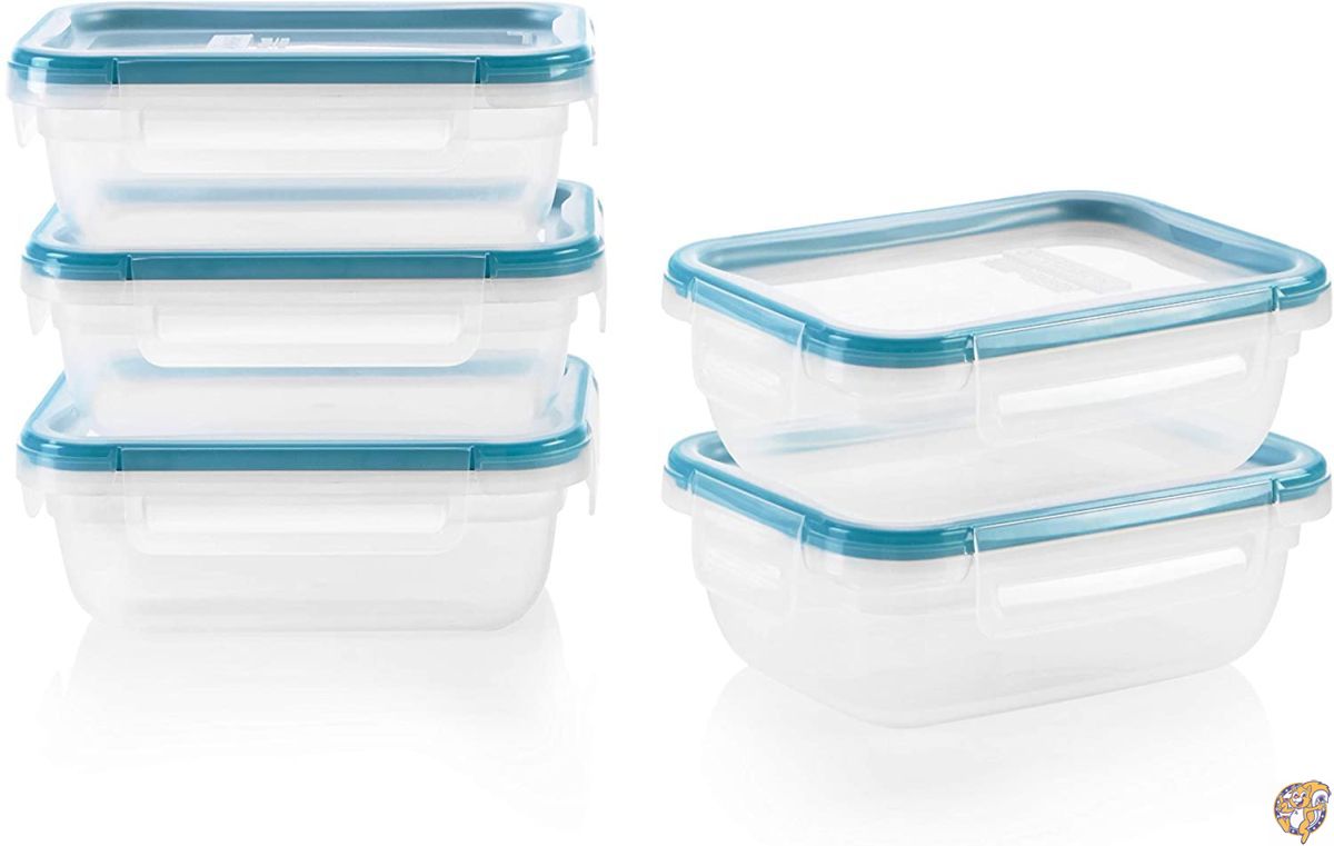 Snapware トータルソリューション 長方形 プラスチック 食事準備 食品保存セット (10ピース BPAフリー 食事準備 漏れ防止 送料無料