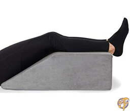足枕 - 低反発素材トップ 高密度な足置き スポンジウェッジ - 足や足首の怪我/脚の痛み/腰との軽減と回復 血行改善 グレー 送料無料