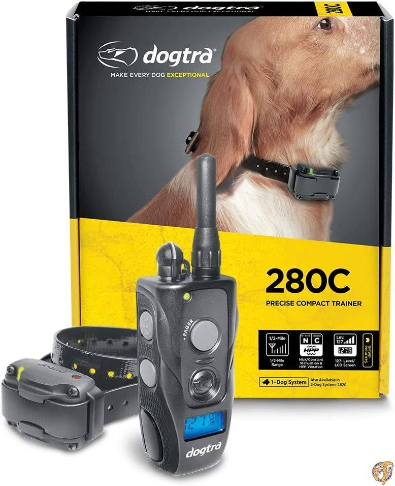 【最大1000円クーポン スーパーセール】Dogtra 280C 防水 127レベル 精密コントロール LCDスクリーン 1/2マイル リモートトレーニング 犬 Eカラー 送料無料