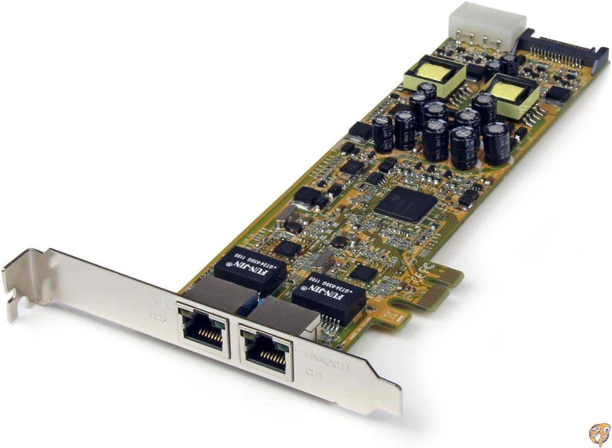 StarTech.com 2ポートギガビット有線LANポート増設PCIeネットワークアダプタカード PoE/PSE対応 ST2000PEXPSE 送料無料