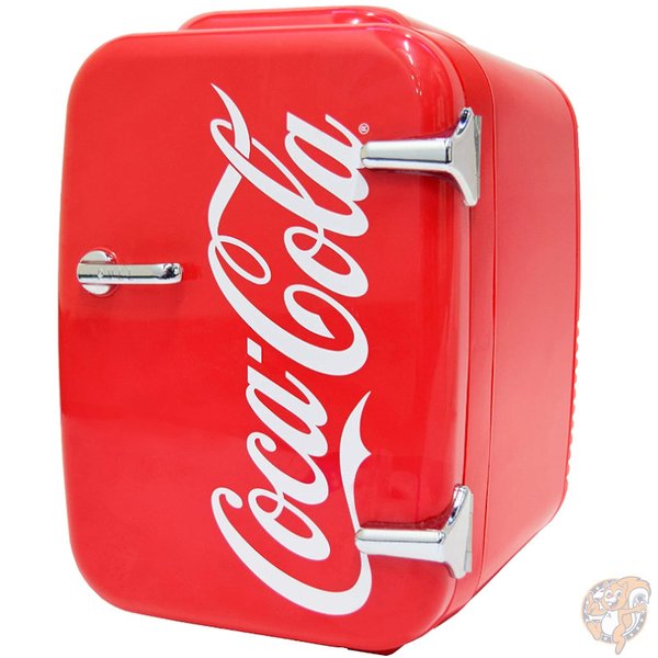 Cooluli レトロ コカコーラ ミニ冷蔵庫 オフィス ベッドルーム ポータブルクーラー 容量約4L 6缶 USB付 コンパクト 送料無料