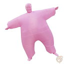 RHYTHMARTS 大人用 ボディスーツ インフレータブル コスチューム ピンク 全身タイツ 膨らむ 着ぐるみ 仮装 おもしろ 送料無料