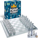 [GamieTM]GamieTM Glass Chess Set, 3 Sizes Elegant Design Durable Build