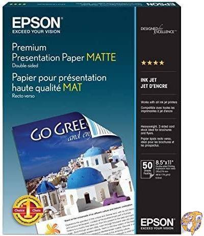 Epson プレミアムプレゼンテーション用紙マット(8.5×11インチ 両面 50枚)(S041568) Letter Size [並行輸入品]