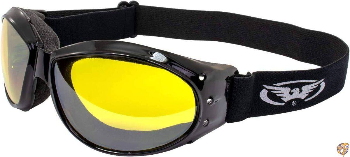 Global Vision Eliminator Motorcycle Goggles (ブラックフレーム/ミラーレンズ)【並行輸入品】