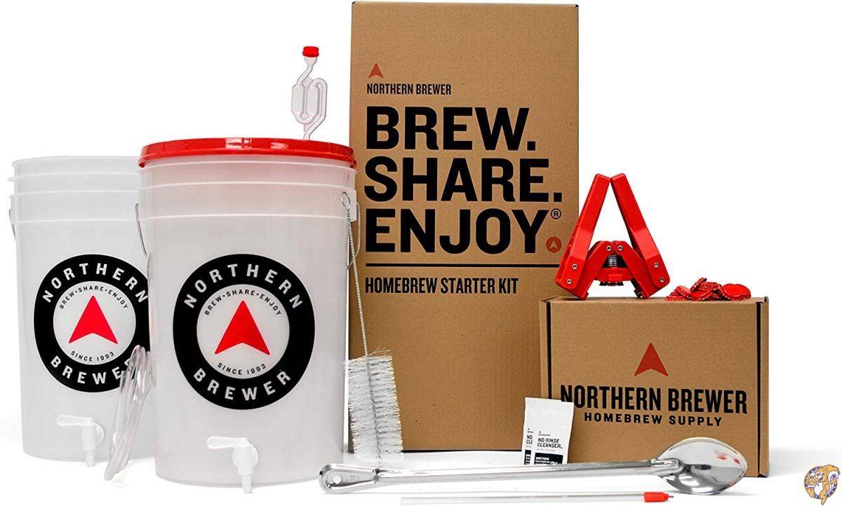 Brew. Share. Enjoy. Homebrew Beer Brewing Starter Kit with Block Party Amber Ale Recipe and Brew Kettle by Brewery in a Box