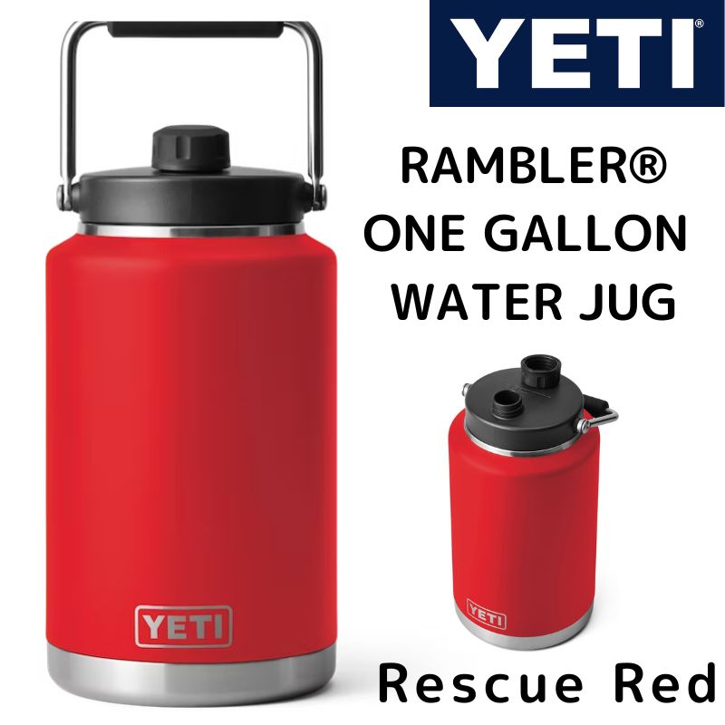 YETI CGeB WO u[ KWO RAMBLER ONE GALLON WATER JUG Rescue Red  XeX| ^fM @r e YETI