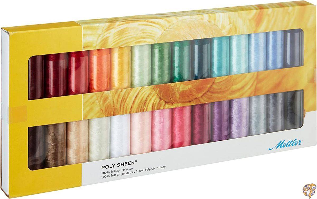 Mettler Polysheen Art.3406 Each 28 Colors Thread (Set of 1), 1500 yd/1372m, by