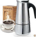 Godmorn Stovetop Espresso Maker, Moka Pot, Percolator Coffee Maker 直火式エスプレッソメーカー (450ml)