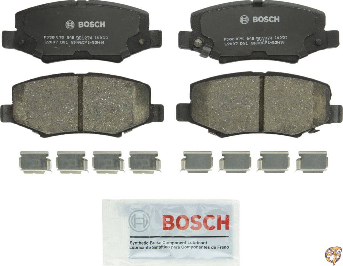 Bosch BC1274 QuietCast プレミアムセラミックディスクブレーキパッドセット ダッジ用:2007-2010 Nitro ジープ:2008-2012 Liberty