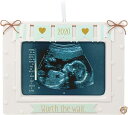 Hallmark 記念品 クリスマスオーナメント 2020年 日付 Worth the Wait Baby Sonogram 磁器フォトフレーム