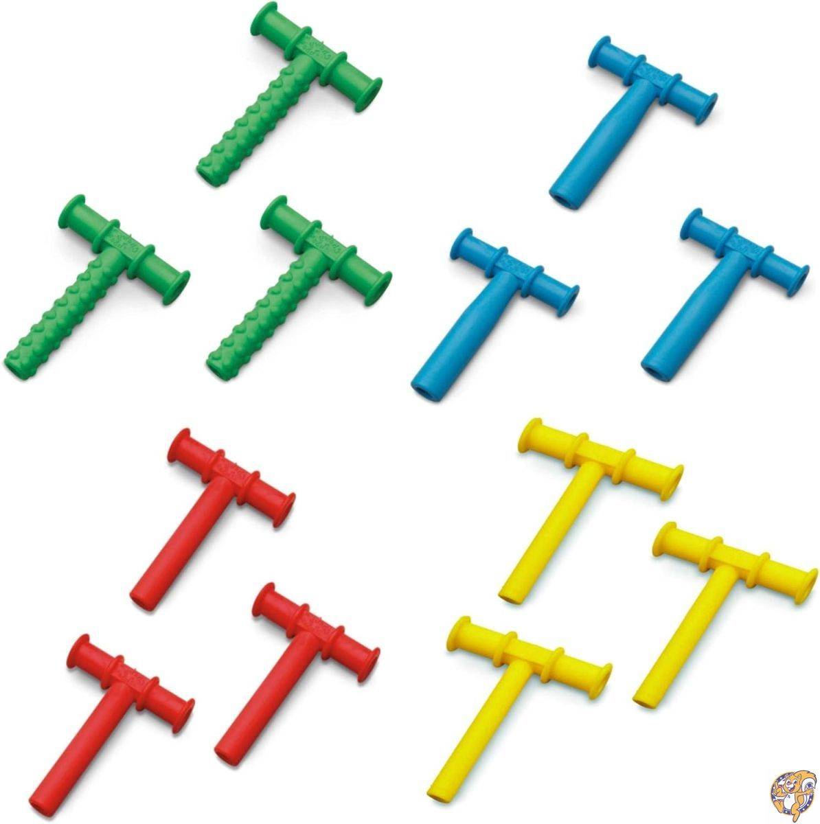 CHEWY TUBE MASTER COMBO PACK - 3 KNOBBY TEXTURE (BLUE) LARGE (RED) MEDIUM (YELLOW) SMALL by Chewy Tubes [並行輸入品]